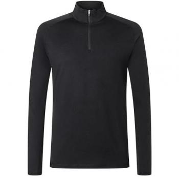Camiseta de Manga Larga con Media Cremallera Super.natural Arctic230 Jet Black 2XL para Hombre