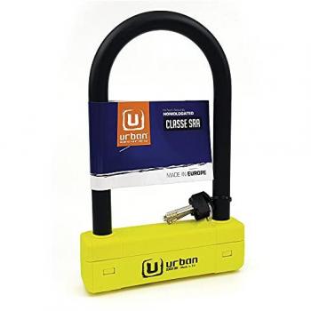 Candado U URBAN UR120x220 Homologado SRA, Acero Endurecido Ø18mm, Doble Bloqueo, Máxima Seguridad para Moto y Scooter