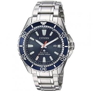 Citizen Eco-Drive Men's Stainless Steel Divers Watch with Blue Dial BN0191-55L