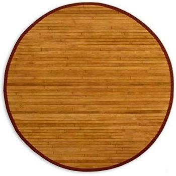 Alfombra redonda de bambú marrón ø 180 cm TAP06070