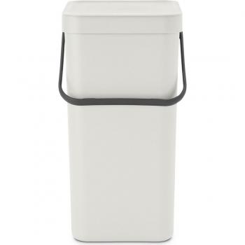 Brabantia Sort & Go Cubo de Basura Reciclaje, 16L, Gris Claro