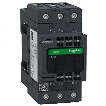 Contactor TeSys D Schneider Electric LC1D65A3P7, 3 polos, 3 contactos normalmente abiertos (NA), corriente nominal de 65 A, bobina de 230 V AC, frecuencia de 50/60 Hz