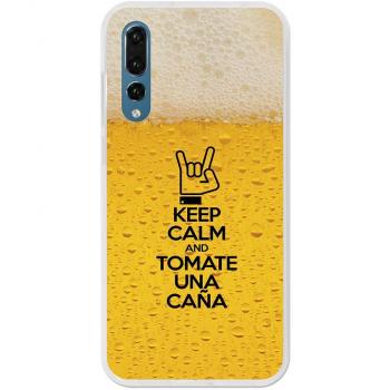 German Tech Funda Gel para Huawei P20 Pro, Carcasa TPU Flexible Fabricada con la Mejor Silicona, Protege y se Adapta a la Perfección a tu Smartphone y con Nuestro Exclusivo Diseño Keep Calm Caña.