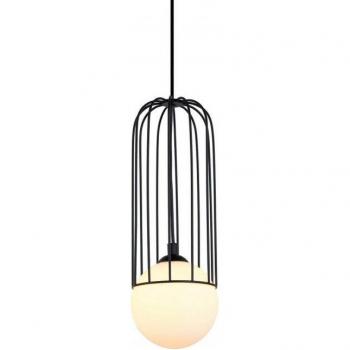 Lámpara colgante moderna Simon Negro con pantalla negra y blanca, 1 luz, tipo de base G9