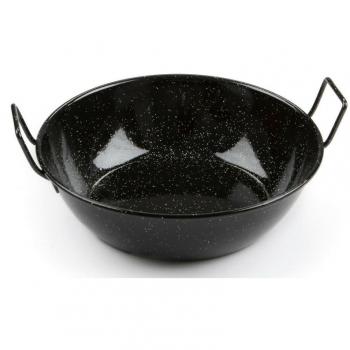 Sartén Doble Honda Con Asas Esmaltada 24cm