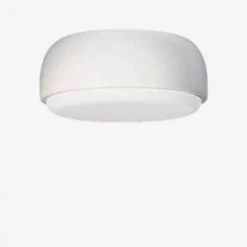 Plafoniera blanca Over Me de 30 cm con diseño moderno y compatibilidad con bombillas E27