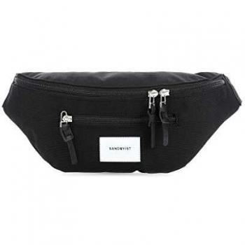 Sandqvist Aste Black Waist Bag - Unisex, One Size