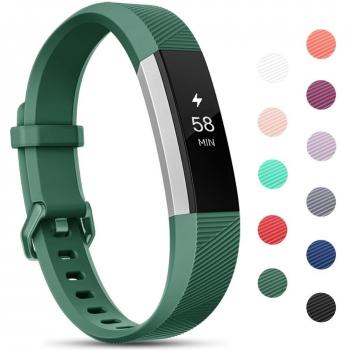 Onedream Compatible para Fitbit Alta HR Correa/Alta Strap/Ace Pulsera Mujer Hombre Recambio Silicona Correa Verde Militar