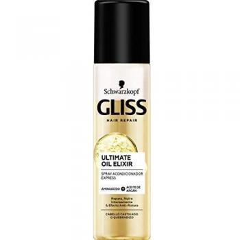 Gliss - Acondicionador Express Ultimate Oil Elixir, 200 ml, para cabello castigado o quebradizo, Gama Nutrición