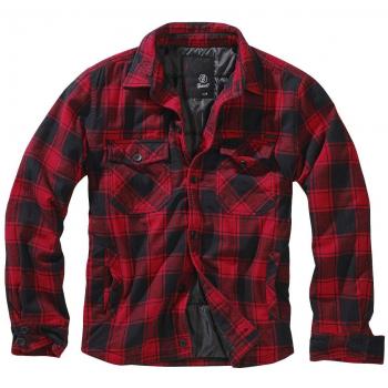 Brandit Lumberjacket Between-seasons Jacket black red