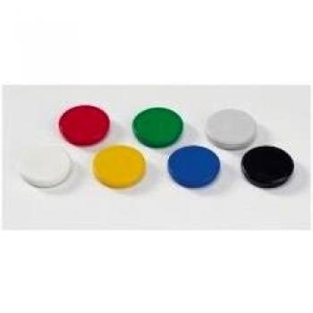 Dahle 95524 Pack de 10 Imanes para Pizarra Blanca, Diámetro de 24mm, Color Verde