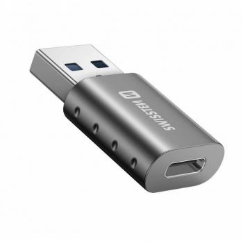 Adaptador USB-A (M) a USB-C (F) de Swissten