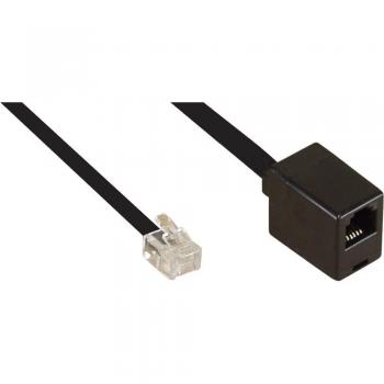 Extensión Modular RJ12 Macho / Hembra InLine® 10m, Accesorio para Teléfono