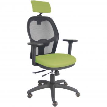 Silla Ergonómica Piqueras Y Crespo con Malla Transpirable y Brazos Regulables en Tejido BALI Verde Oliva