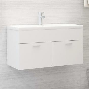 Mueble con lavabo de madera de ingeniería blanco Día y Noche