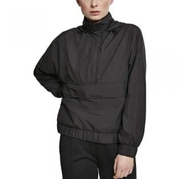Urban Classics Women's Black Panel Pull Over Jacket