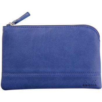 Rhodia 116538C - Bolsa con cremallera Pequeña (S) - Azul zafiro