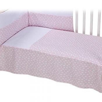 Bolín Bolón Nubi - Edredón para cuna, 70 x 140 cm, color rosa