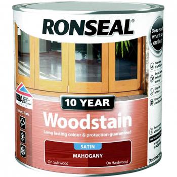 Woodstain Mahogany Satin 10 year 2.5lt