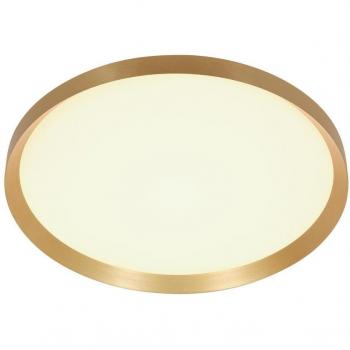 Plafón LED Flady Steinhauer, color dorado, Ø 50 cm, luz directa/indirecta, material metal, integrado (LED), modelo 3686GO