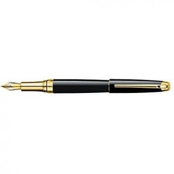 Caran D'Ache Pluma Estilográfica Leman Ebony Negro / Baño Oro