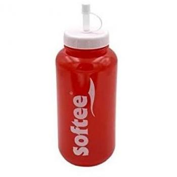 BOTELLA SOFTEE 1000ML CON PAJITA EXTRAÍBLE ROJO