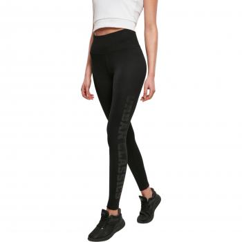 Urban Classics Women's High Waist Branded Leggings Black