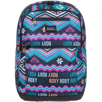 Roxy Here You Are Printed 24L Mochila para Mujer Multicolor en Negro de Poliéster Reciclado