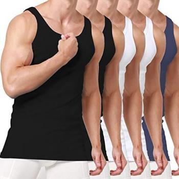 Smart Sir Camisetas de Tirantes para Hombre Pack de 3/5/6 de Algodón 100% Blanca-3XL