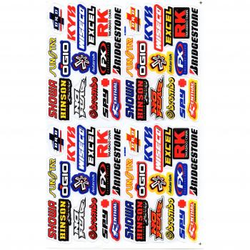 Sponsors Hoja Racing Decal Sticker Tuning Racing Tamaño: 27 x 18 cm para el coche o la moto