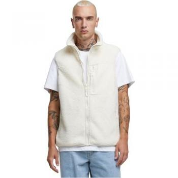 Urban Classics Men's XL White Sherpa Vest