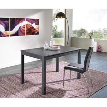 Mesa Extensible Traffic 130-210 x 80 cm en Melamina Gris Oscuro