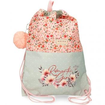 Movom Romantic Girl Mochila Saco Verde con Asa - 32x42x0,5cm