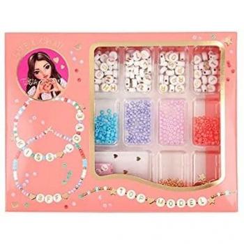 Depesche Depesche-DP-0011459 11459 – Juego TOPModel para Crear Pulseras de diseño Propio, con numerosas Perlas, Colgantes, Bolsas de Regalo y Cinta, Color carbón