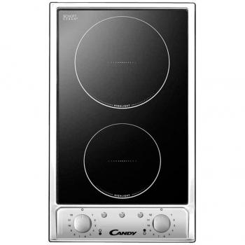 Candy CDH32/1X - Placa Vitrocerámica Integrada Modular - 30cm - 2 Zonas de Cocción - Potencia Máxima 2900W