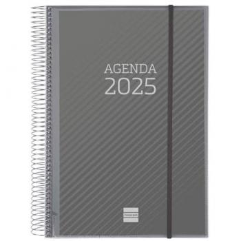 Finocam - Agenda Espiral Personalizable Basics 2025, 1 Día Página, Enero 2025 - Diciembre 2025 (12 meses), Catalán, tamaño E40-210x297 mm, multicolor