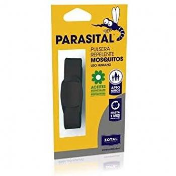 Parasital Pulsera Repelente de Mosquitos, Negro - 1 Unidad