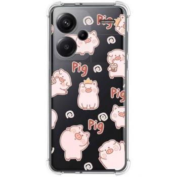 Funda Silicona Antigolpes Cerdos para Xiaomi Redmi Note 13 Pro+ Plus 5G