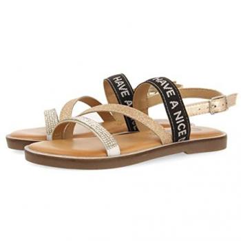 Gioseppo Sandalias Piel Multicolor Niña Tayak - Glitter, Logomanía, Plantilla Látex