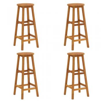 vidaXL Bar Stools 4 pcs Solid Acacia Wood