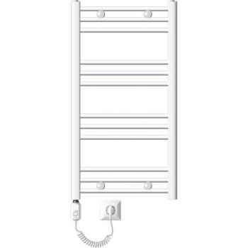 Calentador Eléctrico de Baño LuxeBath Sahara 500x800 mm Blanco con Conexión Lateral Recta y Varilla Calentadora de 600W con Termostato