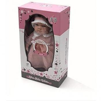 Tachan - Muñeca con Cuerpo Blando de 30 cm, con 12 Sonidos y gorrito de Punto