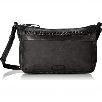 Tamaris ZOE Clutch Bag - Bolso de mano de piel sintética mujer, color negro, talla 25x16x6 cm