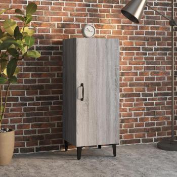 Aparador de Madera Contrachapada Gris Sonoma 34,5x34x90 cm - Mueble de Almacenaje Moderno para Salón, Buffet y Armario Auxiliar