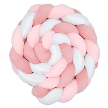 Cojín Trenzado de Velours Rosa Babycalin (200 cm)