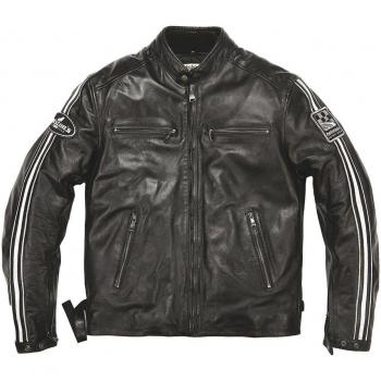 Chaqueta de cuero para moto Helstons ACE Rag - Negra - Talla S