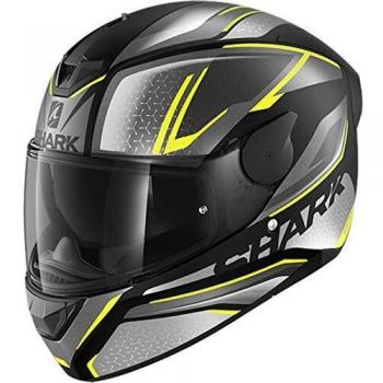 Casco Integral Shark D-Skwal 2 Daven Gris Amarillo Talla L