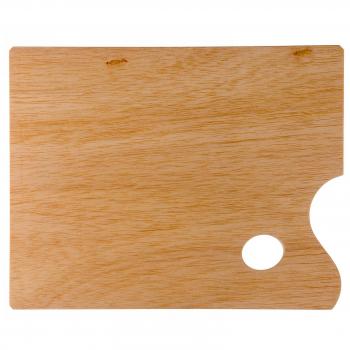 Lienzos Levante Paleta de Pintor Rectangular, Chapa de Madera Barnizada, 4-MRB, 25x34 cm