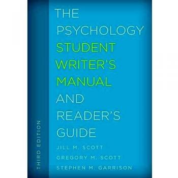 The Psychology Student Writer's Manual and Reader's Guide: 5