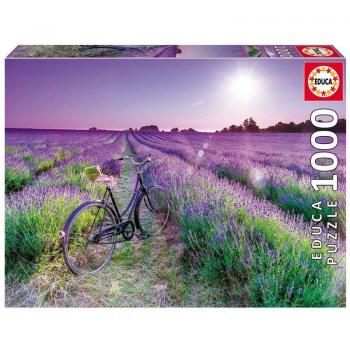 Puzzle 1000 Piezas Bicicleta en Campo de Lavanda
